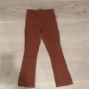 Brown workout Lululemon Flared Leggings